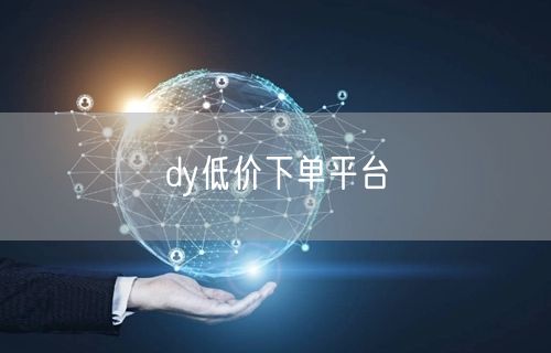 dy低价下单平台