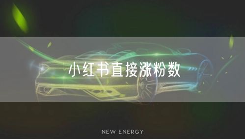 小红书直接涨粉数