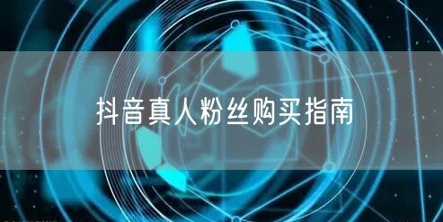 抖音真人粉丝购买指南