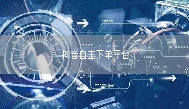 抖音自主下单平台