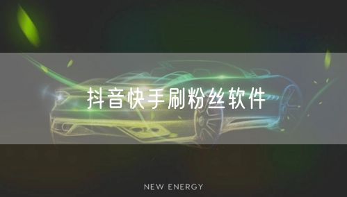 抖音快手刷粉丝软件
