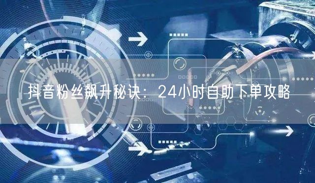 抖音粉丝飙升秘诀：24小时自助下单攻略