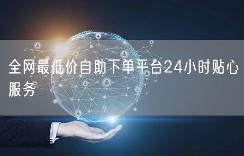 全网最低价自助下单平台24小时贴心服务