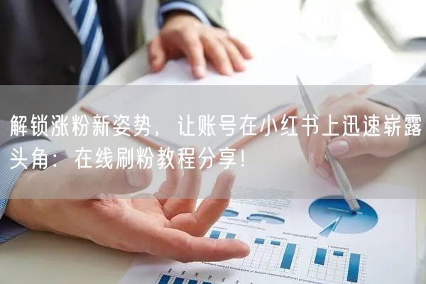 解锁涨粉新姿势，让账号在小红书上迅速崭露头角：在线刷粉教程分享！