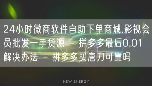 24小时微商软件自助下单商城,影视会员批发一手货源 - 拼多多最后0.01解决办