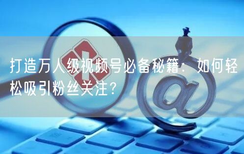 打造万人级视频号必备秘籍：如何轻松吸引粉丝关注？