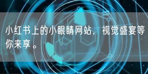 小红书上的小眼睛网站，视觉盛宴等你来享。