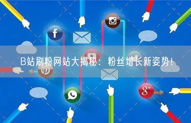 B站刷粉网站大揭秘：粉丝增长新姿势！
