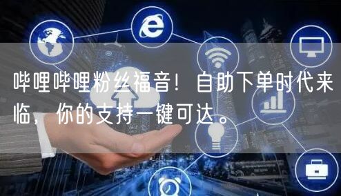 哔哩哔哩粉丝福音！自助下单时代来临，你的支持一键可达。