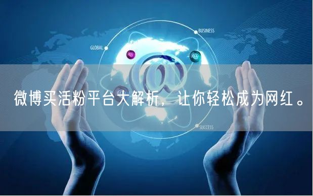微博买活粉平台大解析，让你轻松成为网红。