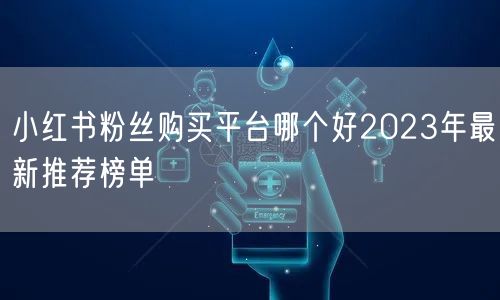 小红书粉丝购买平台哪个好2023年最新推荐榜单