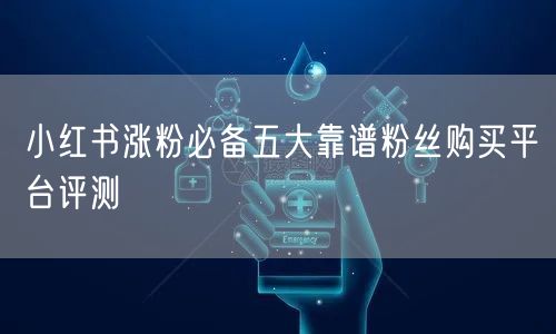 小红书涨粉必备五大靠谱粉丝购买平台评测