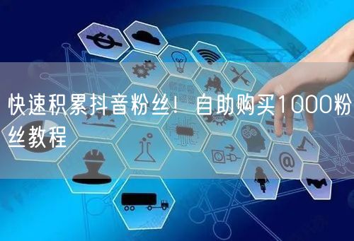 快速积累抖音粉丝！自助购买1000粉丝教程